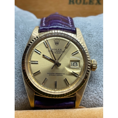 1 - Vintage 18ct Rolex datejust Ref 1601