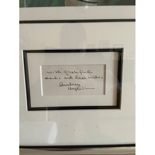 105 - Audrey Hepburn autograph with COA