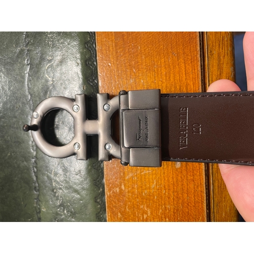 114 - Salvatore Ferragamo buckle on leather belt