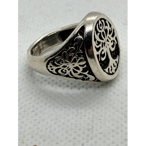 135 - Silver tree of life ring