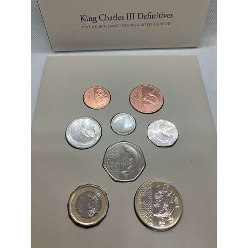 160 - King Charles III Definitives 2023 UK Brilliant Uncirculated Coin Set.