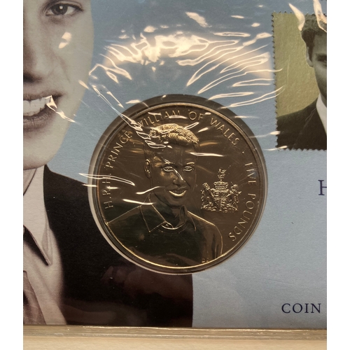 169 - The Prince William Coin Cover Collection. 21st Birthday £5