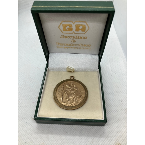 44 - Vintage rolled Gold St Christopher