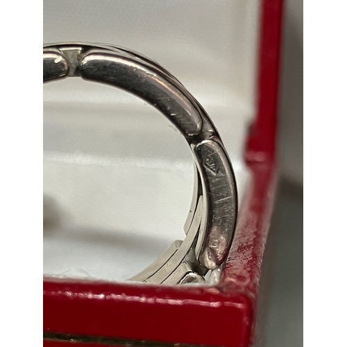 227 - Cartier panthers Maillon ring in 18ct white gold.