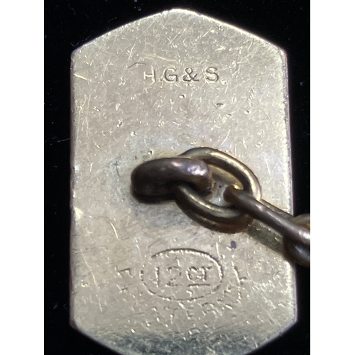 91 - Vintage 12ct gold back and front cufflinks