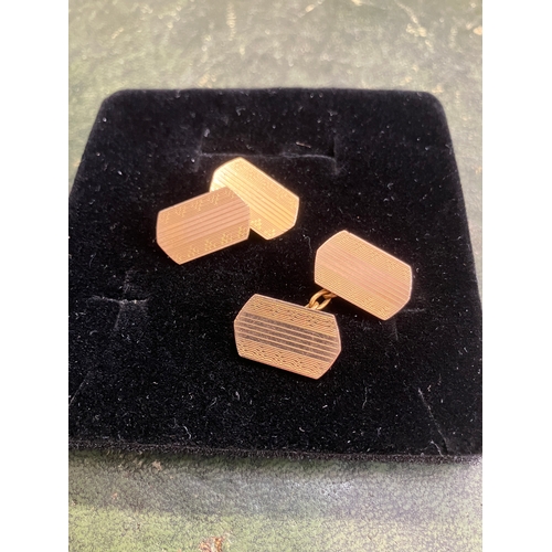 91 - Vintage 12ct gold back and front cufflinks