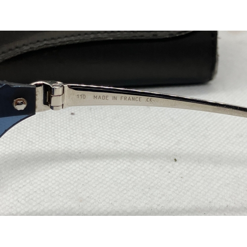 12 - Rare Cartier Panthere sunglasses. these come with the blue lenses.