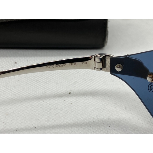 12 - Rare Cartier Panthere sunglasses. these come with the blue lenses.