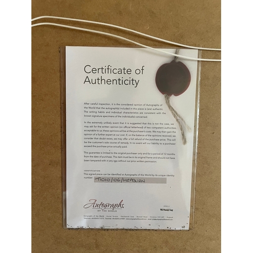 34 - Audrey Hepburn autograph with COA