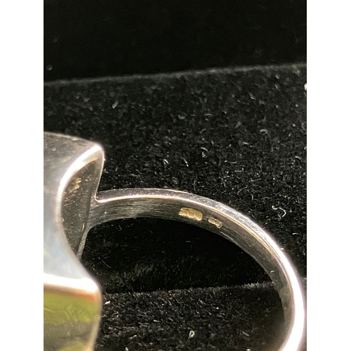 47 - Designer sterling silver and gemstone ring