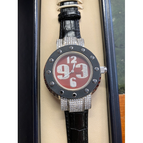 50 - kutchinsky galactica solid 925 silver by chopard Ruby & Diamond watch RRP £9500