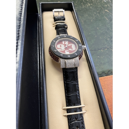 50 - kutchinsky galactica solid 925 silver by chopard Ruby & Diamond watch RRP £9500