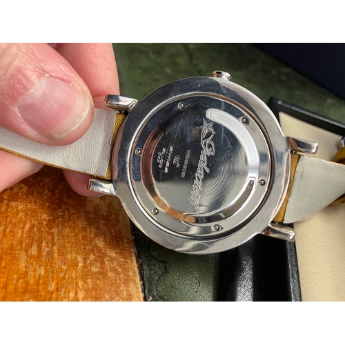 51 - kutchinsky galactica solid 925 silver by chopard Citrine & Diamond watch RRP £9500
