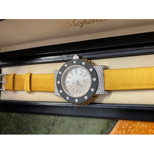 51 - kutchinsky galactica solid 925 silver by chopard Citrine & Diamond watch RRP £9500