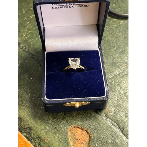13 - Stunning 1.9ct heart shaped natural diamond ring.