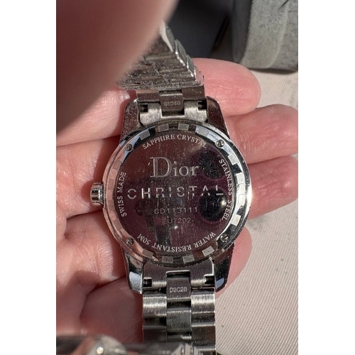 45 - Christian Dior Christal CD113111 Ladies Diamond Bezel Watch – Box & Papers