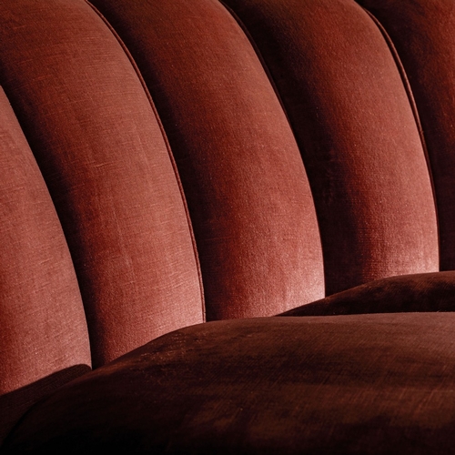 132 - OSVALDO BORSANIDivano. Legno tornito, tessuto imbottito. Produzione Arredamenti Borsani Varedo, anni... 