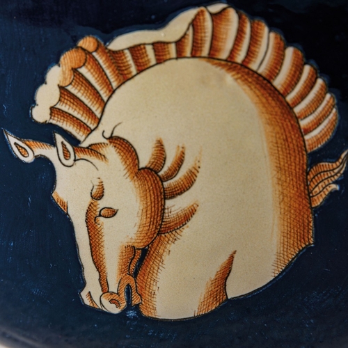 142 - GIO PONTICoppa Donatella della serie Le mie donne. Maiolica policroma. Esecuzione Richard Ginori, an... 