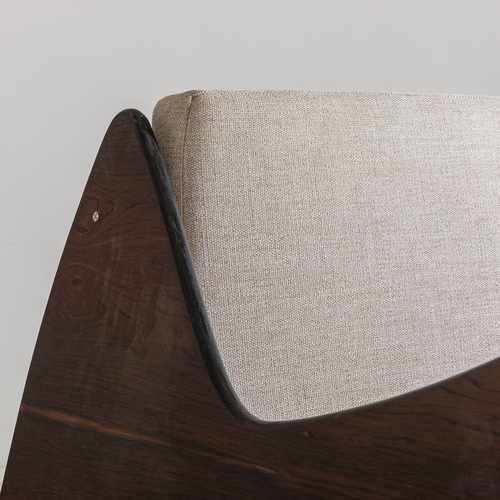 165 - JORGE ZALSZUPIN (ATTRIB. A)Divano mod. Ameba. Legno, legno impiallacciato in legno esotico, tessuto ... 