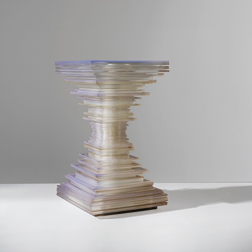 184 - RICCARDO MELI (ATTRIB. A)Rara lampada mod. Scultura. Metallo verniciato, lastre di plexiglass sovrap... 