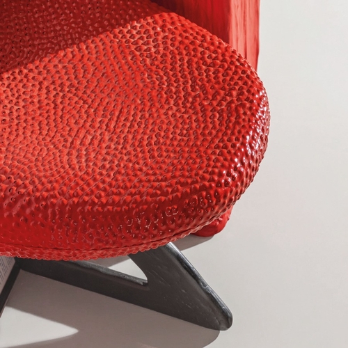 194 - GAETANO PESCEPoltrona mod. La smorfia. PVC stampato, schiuma espansa resinata. Marchio del produttor... 