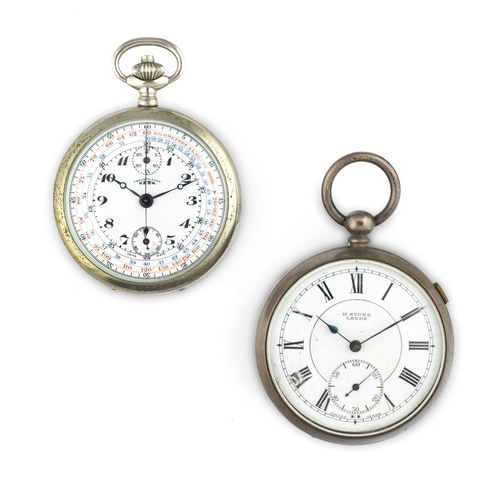 121 - VERA, H.STONE, LOTTO DI UN CRONOMETRO E UN CRONOSTOP, SVIZZERA-INGHILTERRA 1910-1860 CIRCAlotto comp... 