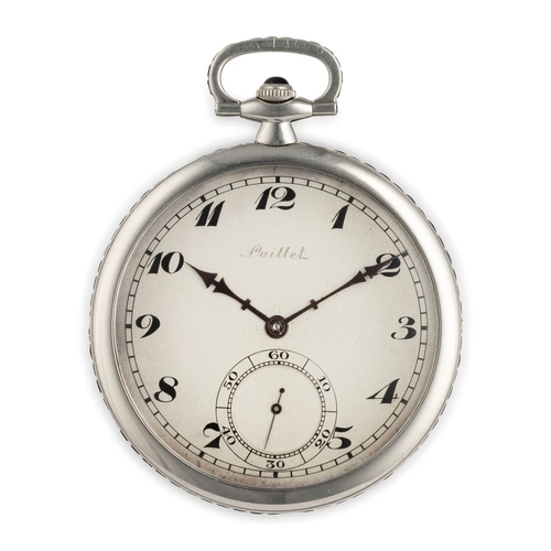 172 - LAILLET, OROLOGIO DA TASCA, O DA SMOKING, IN PLATINO E ZAFFIRI, SVIZZERA 1930 CIRCAcassa in platino ... 