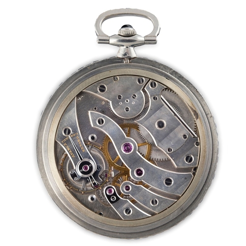 172 - LAILLET, OROLOGIO DA TASCA, O DA SMOKING, IN PLATINO E ZAFFIRI, SVIZZERA 1930 CIRCAcassa in platino ... 