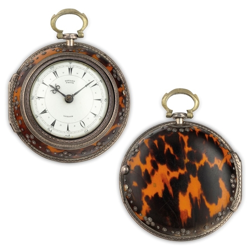 174 - EDWARD PRIOR, OROLOGIO DA TASCA A 3 CASSE, INGHILTERRA 1839Epoca: 1839Materiale: argento e tartaruga... 