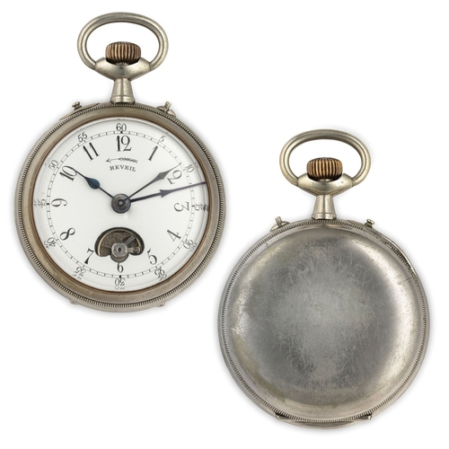 179 - CARILLON A RULLO, OROLOGIO DA TASCA CON SVEGLIA MUSICALE, SVIZZERA 1900 CIRCAcassa in metallo nichel... 