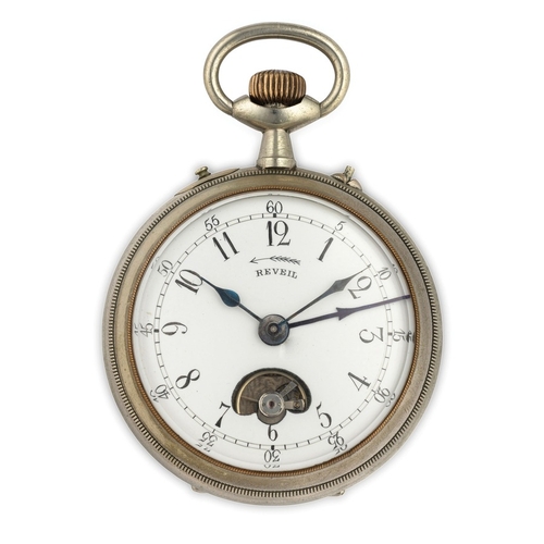 179 - CARILLON A RULLO, OROLOGIO DA TASCA CON SVEGLIA MUSICALE, SVIZZERA 1900 CIRCAcassa in metallo nichel... 