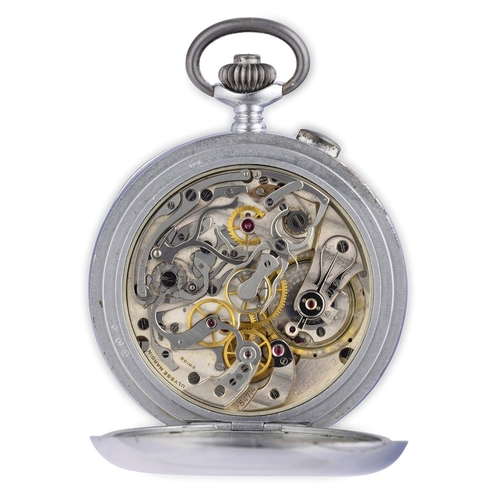 182 - ULYSSE NARDIN NO. 201342, FFBA46, OROLOGIO DA TASCA RATRAPPANTE, IN ARGENTO, SVIZZERA 1920 CIRCAcass... 