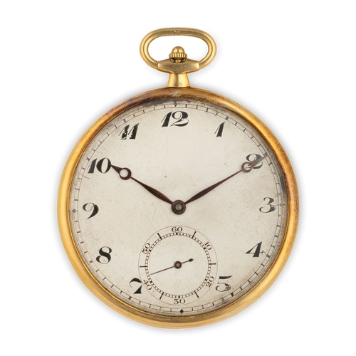 184 - OROLOGIO DA SMOKING, IN ORO, SVIZZERA 1930 CIRCAcassa in oro giallo diametro 43 spessore 4 mm, punzo... 