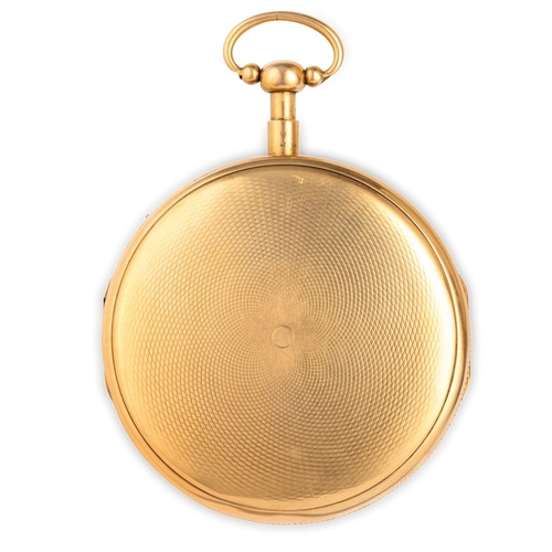 187 - COURVOISIER FRERES, OROLOGIO DA TASCA IN ORO CON RIPETIZIONE QUARTI, SVIZZERA 1815 CIRCAcassa in oro... 