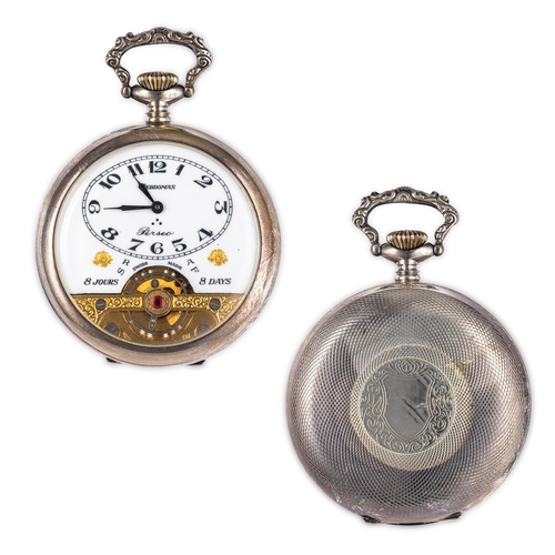 54 - HEBDOMAS PERSEO, OROLOGIO DA TASCA 8 GIORNI, NUOVO FONDO DI MAGAZZINO, SVIZZERA 1980 CIRCAEpoca: 198... 