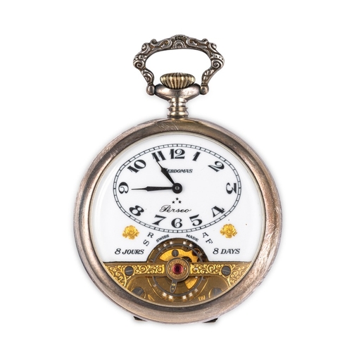 54 - HEBDOMAS PERSEO, OROLOGIO DA TASCA 8 GIORNI, NUOVO FONDO DI MAGAZZINO, SVIZZERA 1980 CIRCAEpoca: 198... 