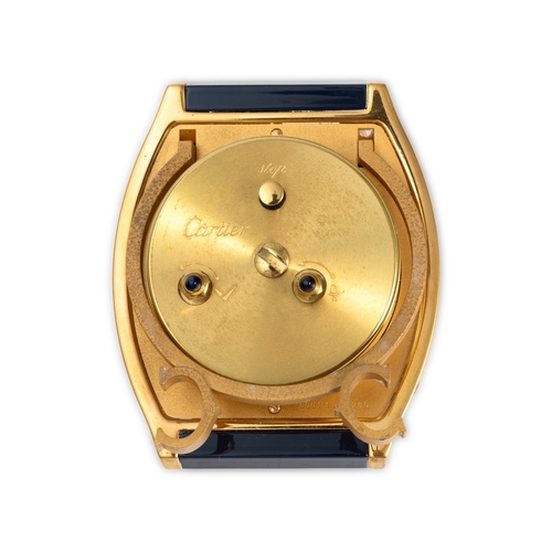 58 - CARTIER, MUST DE CARTIER, OROLOGIO DA TAVOLO DA VIAGGIO CON SVEGLIA, SVIZZERA 1985 CIRCAEpoca: 1985 ... 