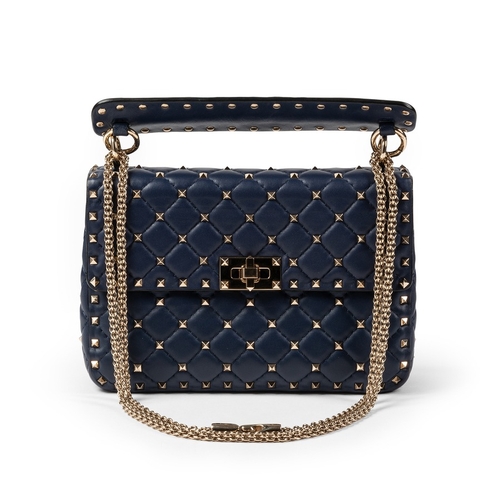 114 - VALENTINO GARAVANIRockstud Spike ' Borsa a spalla in pelle trapuntata con borchiePeriodo: 2020sMater... 