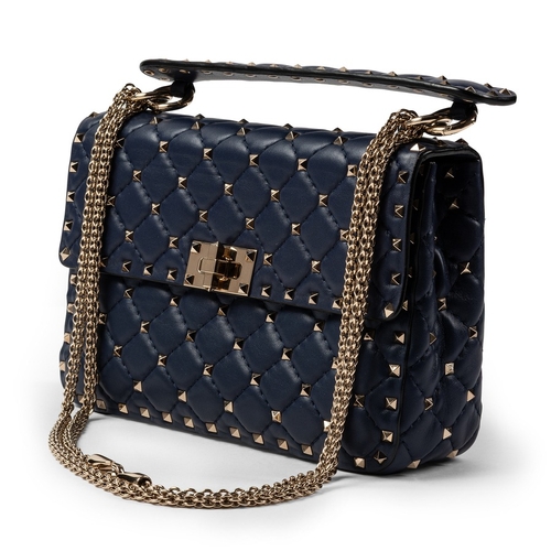 114 - VALENTINO GARAVANIRockstud Spike ' Borsa a spalla in pelle trapuntata con borchiePeriodo: 2020sMater... 
