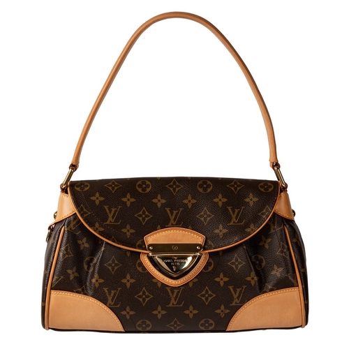 140 - LOUIS VUITTONBeverly ' Borsa a spalla in tela Monogram con finiture in vacchetta naturalePeriodo: In... 