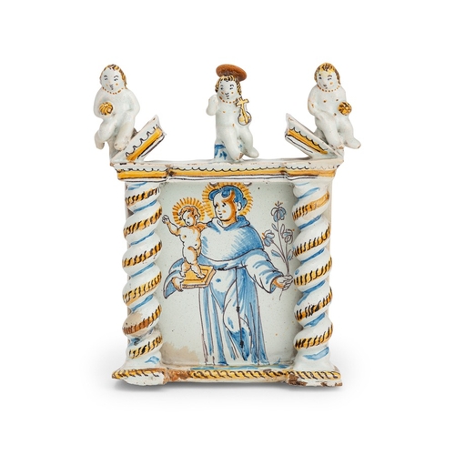 343 - PACE IN MAIOLICA POLICROMA, FORNACE DELL'ITALIA MERIDIONALE DELLA FINE DEL XVIII SECOLOdi struttura ... 