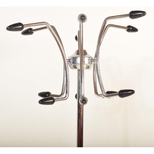41 - Hago - A retro mid 20th Century chrome and cast iron atomic sputnik coat stand / hat stand having a ... 