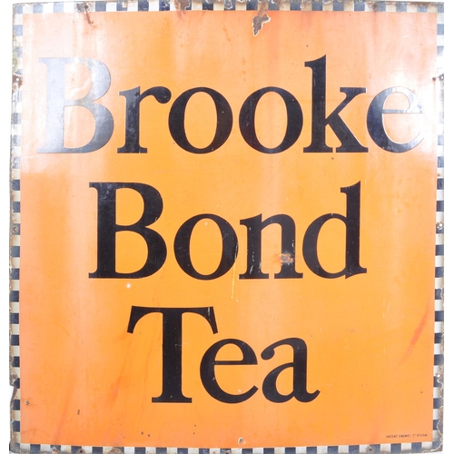 43 - Brooke Bond Tea - A retro vintage 20th Century point of sale / shop advertising enamel worked porcel... 