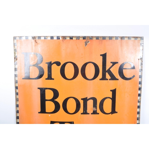 43 - Brooke Bond Tea - A retro vintage 20th Century point of sale / shop advertising enamel worked porcel... 