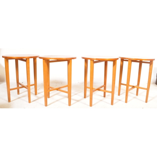 49 - Poul Hundevad - A set of retro vintage 20th Century Czech teak wood nesting tables. The nest of tabl... 