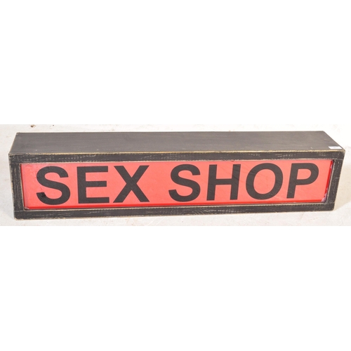 50 - SEX SHOP - A late 20th Century 1990s point of sale shop advertising light box sign reading 