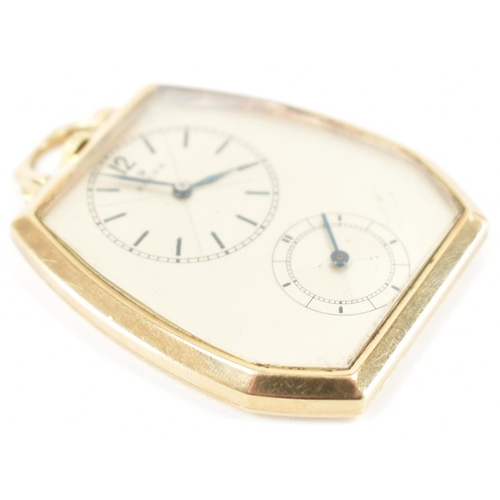 213 - A 1930s Art Deco Rolex Prince Imperial pocket watch. The watch of elongated hexagonal form having a ... 