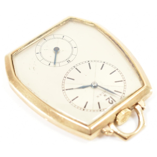 213 - A 1930s Art Deco Rolex Prince Imperial pocket watch. The watch of elongated hexagonal form having a ... 