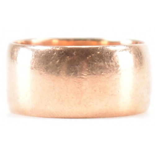 241 - A hallmarked 9ct gold band ring of D form. Makers mark W.M. Stamped 375. Assay marked for Birmingham... 