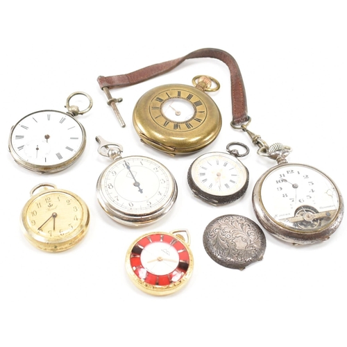 534 - A collection of vintage and antique pocket watches. The lot to include two silver pocket watches, an... 